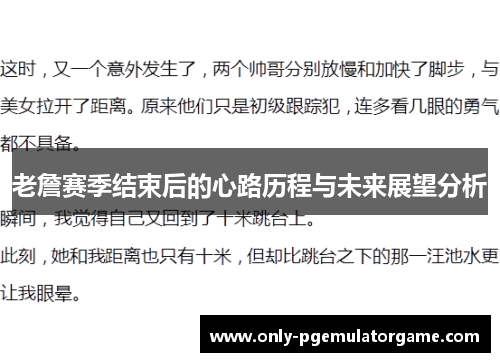 老詹赛季结束后的心路历程与未来展望分析