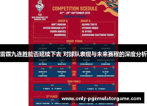 雷霆九连胜能否延续下去 对球队表现与未来赛程的深度分析